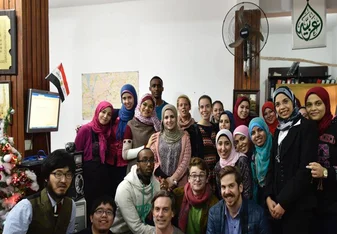 Arabeya students and instructors celebrating the New Year together at Arabeya 