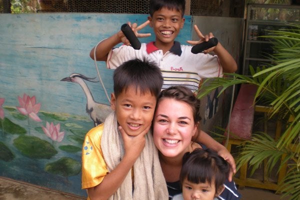 Jenny volunteering in Cambodia with IVHQ
