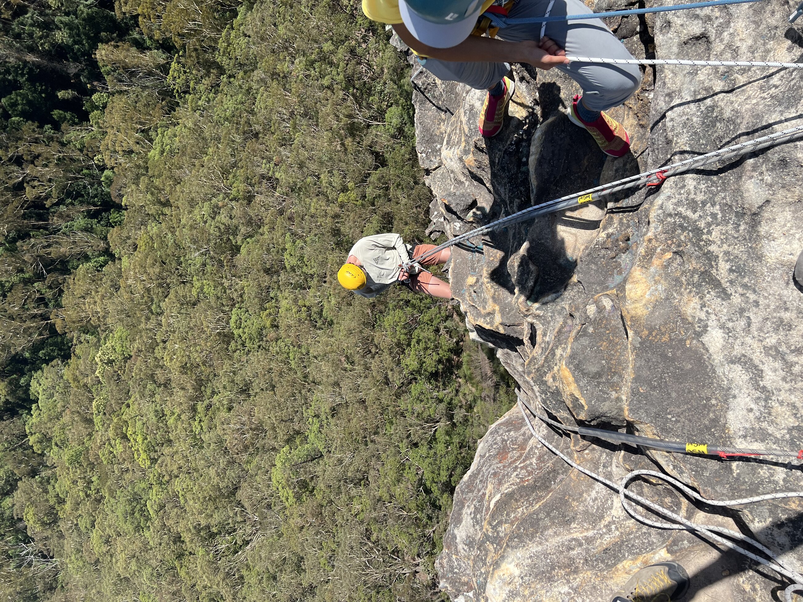 Abseiling in the Blue Mountains of Australia 