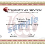 60-hour TEFL/TESOL Certificate Sample