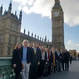 Group of students standing in front of Big Ben