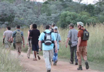 Students taking part in important conservation work in South Africa.