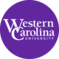"Western Carolina University" in white text over a purple circle