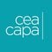 Teal stacked CEA CAPA logo with bar on right side