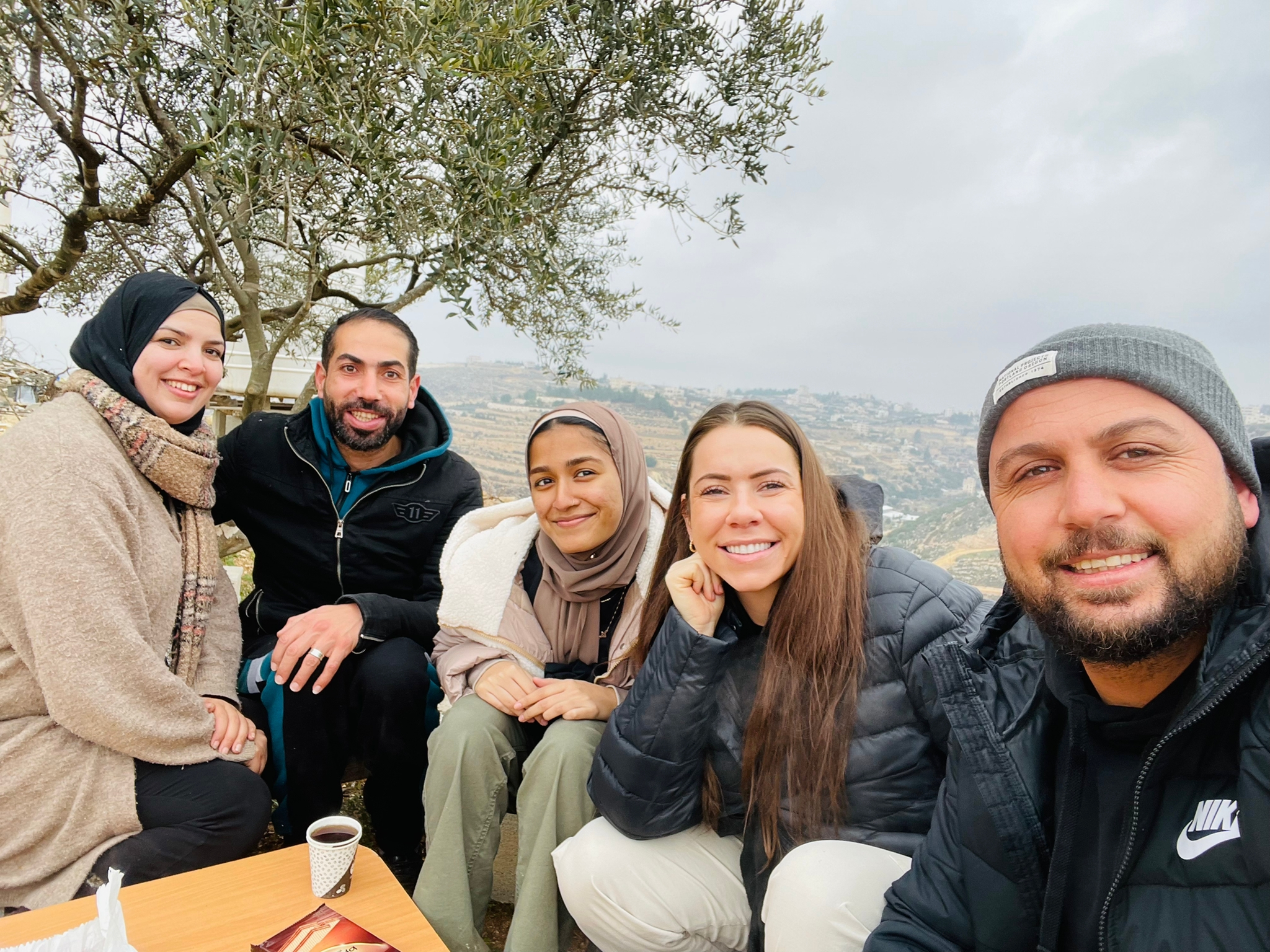 Palestinian Breakfast with my host family