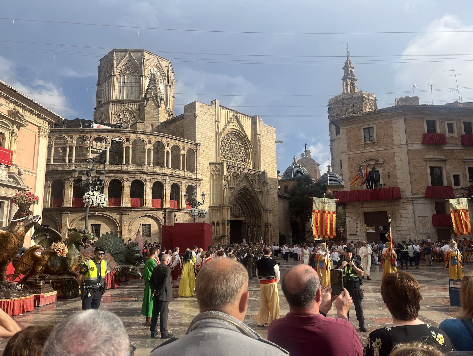 Watching Corpus Christi Festival in the city center
