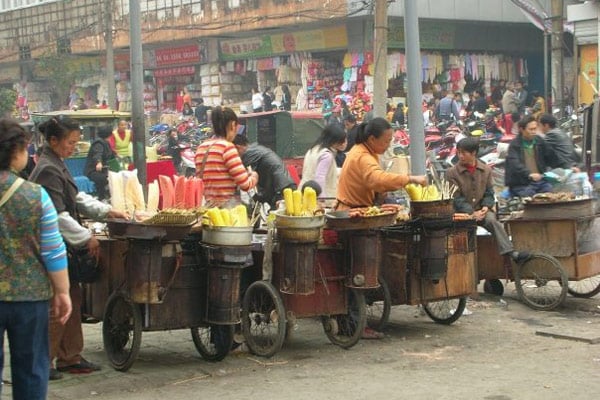 Street carts and food in Shanghai, China