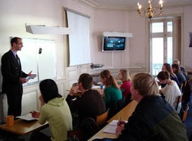 Classroom in the IES Abroad Center, Nantes