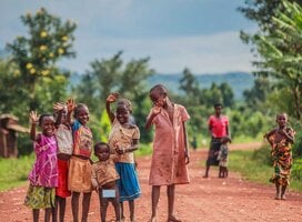 volunteer in rural Uganda