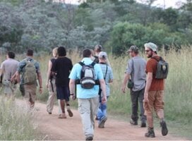 Students taking part in important conservation work in South Africa.