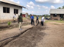 digging a pipe trench 