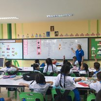 my classroom in Trang, Thailand