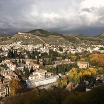 View of Granada on a cloudy day 