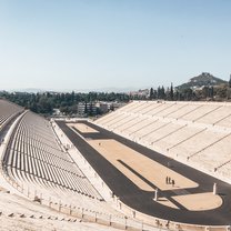 Panathenaic Stadium. The CYA apartments had an AWESOME location right in the heart of Athens! We also had student discount cards that got us into the stadium for free, so we would run, read, and just take in the views in such an amazing historical sight so close to our home in Athens!