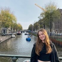 This is me in Amsterdam! I was able to visit many times during my exchange year. 
